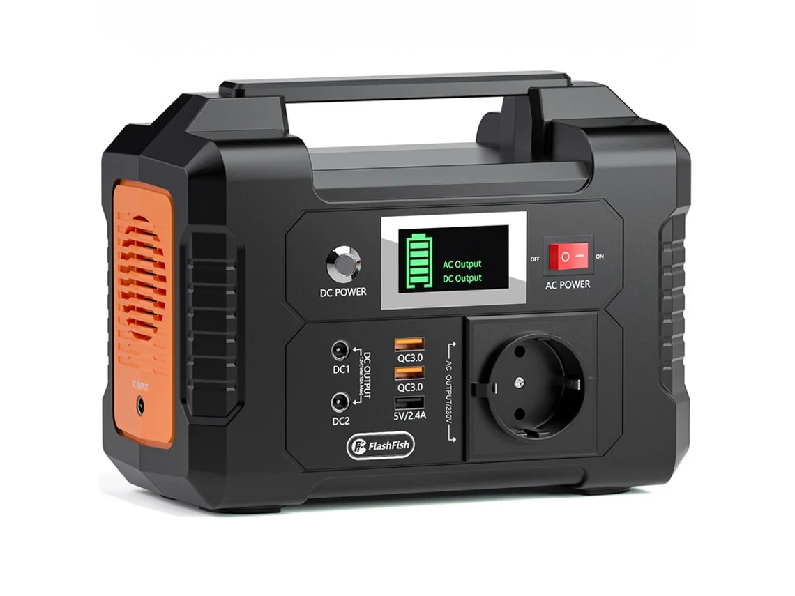 ff760e45ac1e741be70fb212d16ddd571a02aa57 Estación de energía portátil Flashfish E200, 200 W, batería de litio de 151 Wh/40800 mAh, para autocaravanas y remolques. - Imagen 1